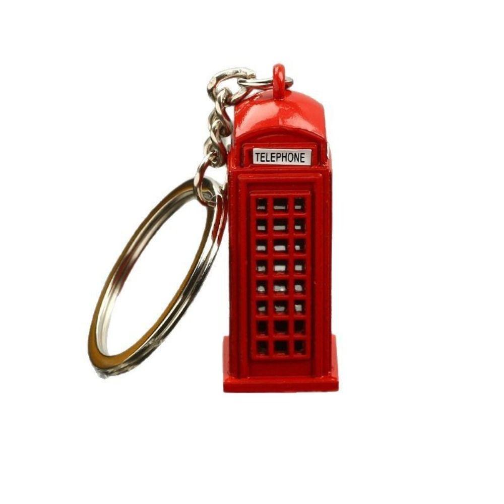 Creative Zinc Alloy England Keychain Bag Accessories Vintage Women Bag Pendant O-Shaped Buckle Backpack Charm Gift Idea