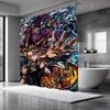 Amine Yu Gi Oh Retro Duschvorhang Sommer Strand Badezimmer Dekorativer Duschvorhang, Wasserdicht