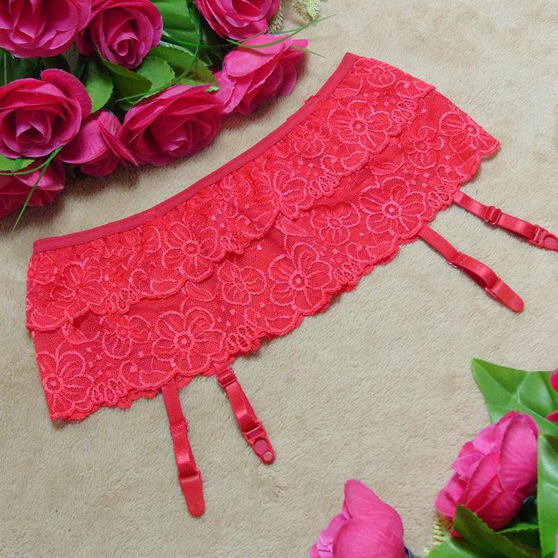 Women's Lingerie Accessories Sexy Garter Double Lace Stockings Garter Garter Socks Clip