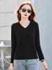Women's Slim Shirt Korean Fashion Autumn Long Sleeve Women Stay Warm Elegant Pullover Women's Top