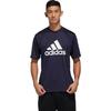 Adidas Solid Color Crew Neck T-Shirt Men Tops Blue FM5371