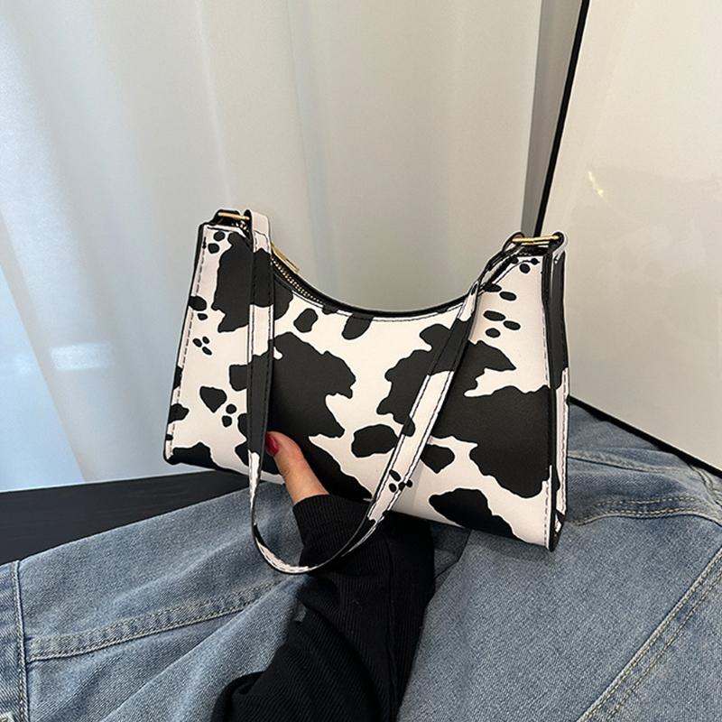 Fashion Zebra Leopard Print Women Handbag PU Leather Underarm Shoulder Bags