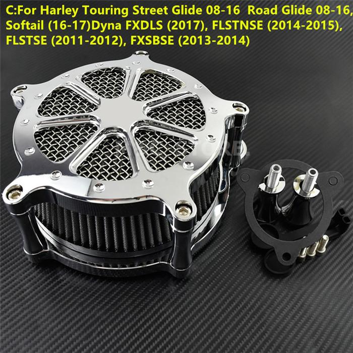 Motorcycle All Chrome Air Cleaner Air Filter System For Harley XL Sportster 04-22 Touring Road Glide 08-16 Dyna Softail Fat Boy