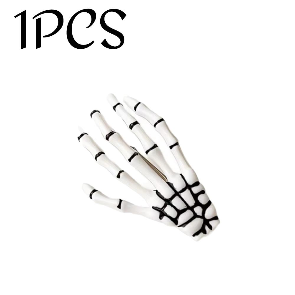 1-11pc Skeleton Hands Bone Claw Hair Clip Halloween Punk Scary Ghost Hand Hairpin Horror Party Girl Hairstyling Costume Decor
