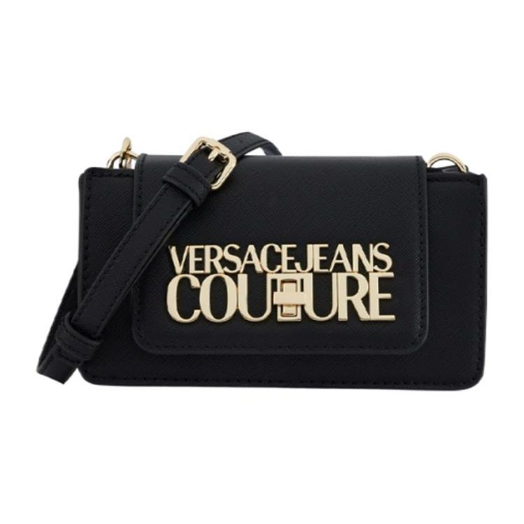 

Versace Jeans Couture Gold Letter Logo Faux Leather Handheld Crossbody Shoulder Bag Medium Women Bags Black 74VA4BLG-ZS467-899 Basic Set (Bag+Dust Bag)