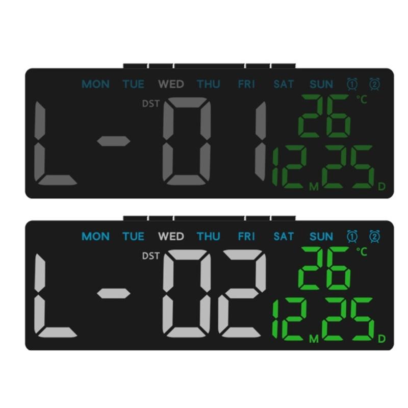LED Digital Clock with Time, Date, and Temperature Display for Practical Home Access