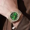 Orologio Bracciale Moda Uomo Orologio Analogico al Quarzo con Calendario Giorno Bracciale con Strass Orologio da Polso Regalo per Marito Fidanzato