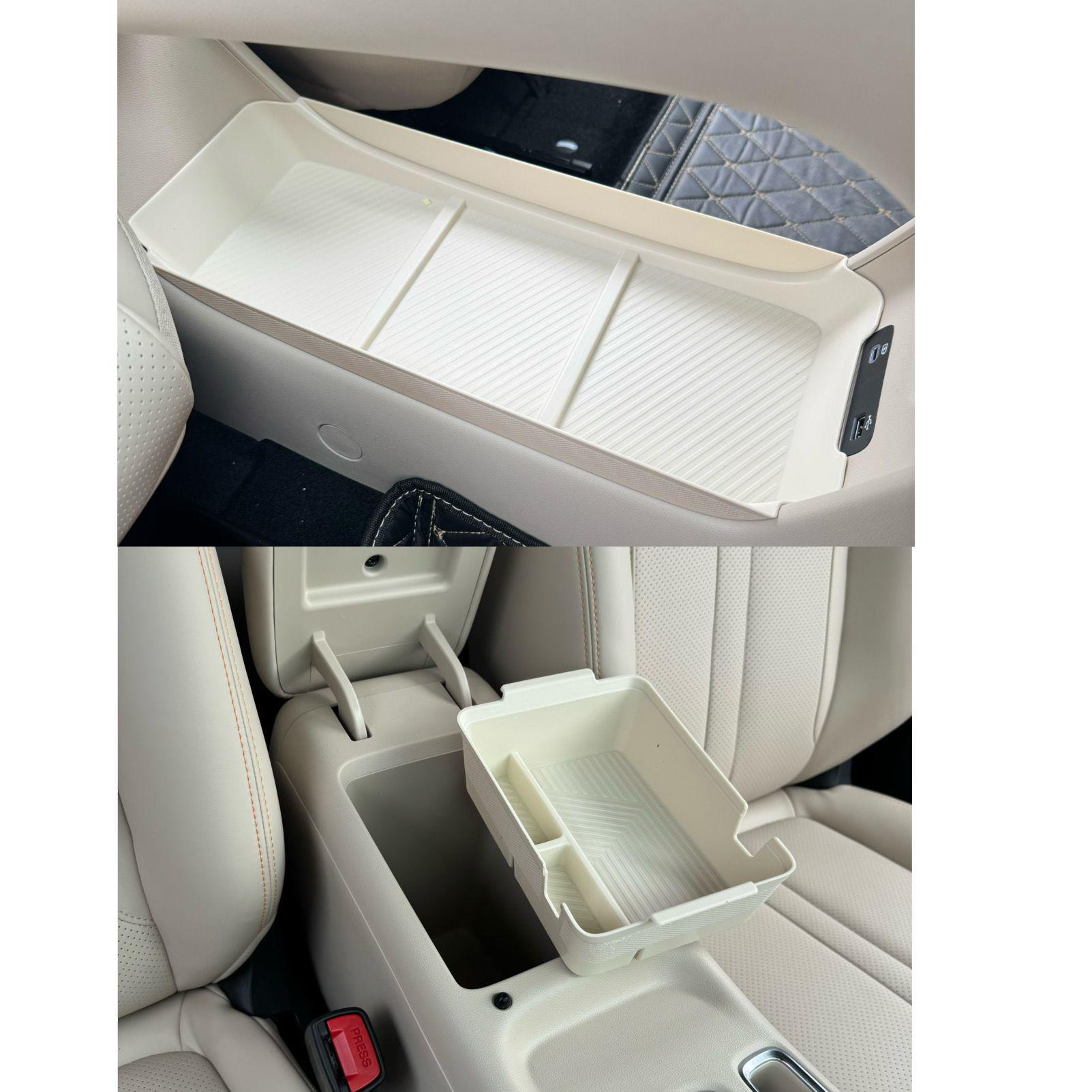 

Wuling Bingo S Center Console Lower Storage Box: Car Interior Armrest and Accessory Organizer Soft White