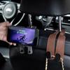 Universal Car Seat Headrest Hooks 2 in 1 Soft Leather Car Seat Back Hook for Purse and Bag Backpack Double Hook Car Seat Hanger