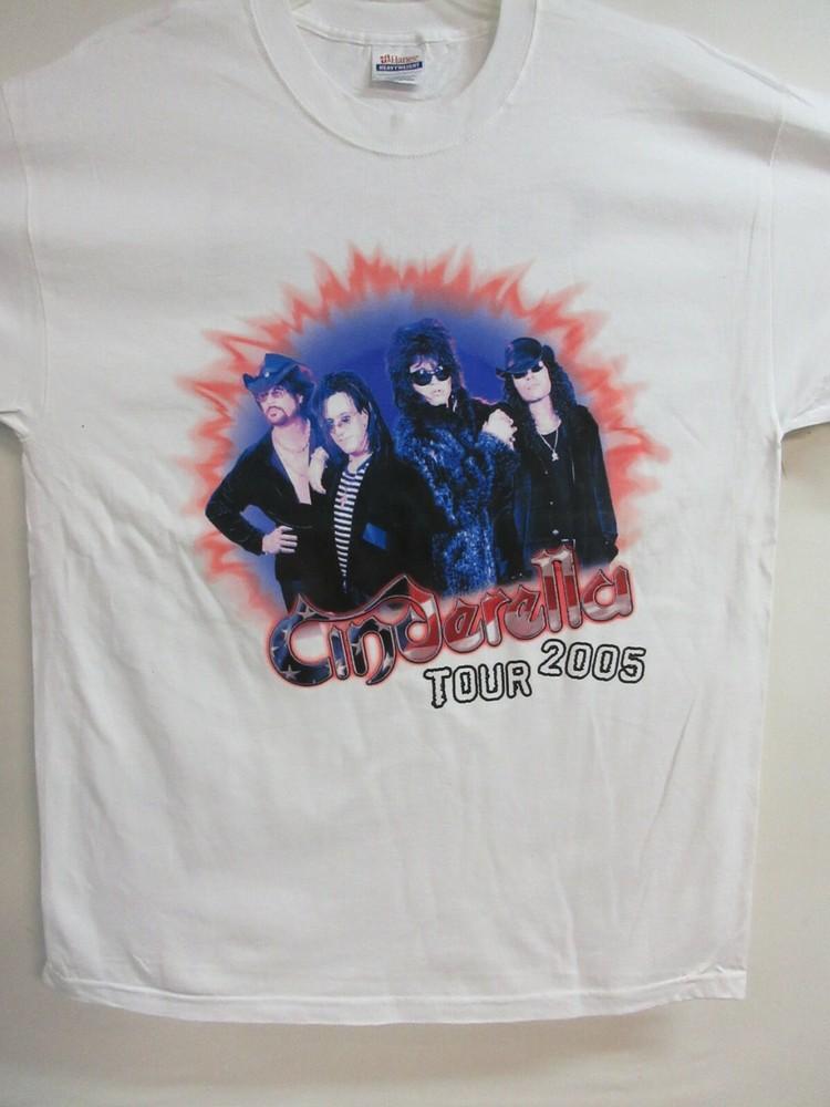 CINDERELLA OFFICIAL MERCH 2005 TOUR CONCERT BAND MUSIC SHIRT LARGE Unisex T-Shirt XXXXL