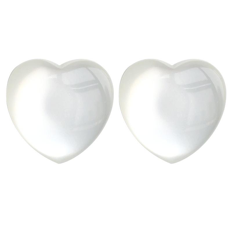 S925 Elegant White Moonstone Cat's Eye Stud Earrings - High-End French Fairy Style