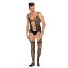 Men's Plus Size Open Crotch Fishnet Bodysuit Temptation Costume Set