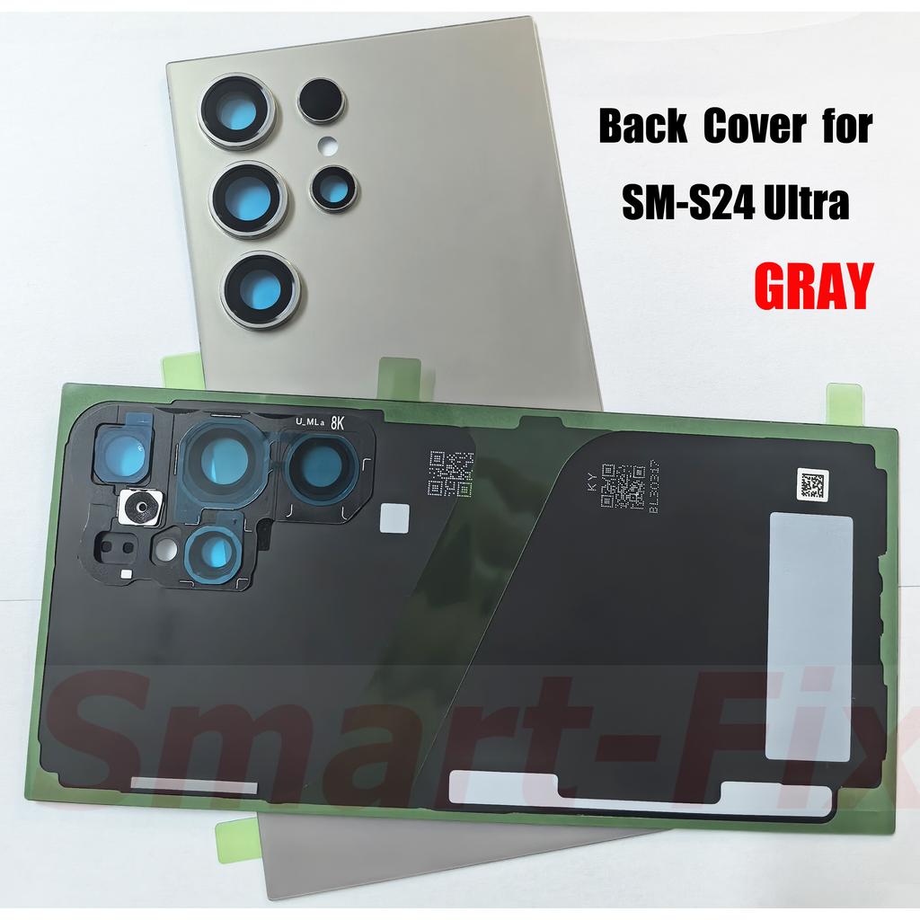 (New)O-E-M Back Lid Battery Cover Case for SM-S24 Ultra 24ULTRA S24U 5G Glass Battery Door Back Glass Rear Housing Rear Cover