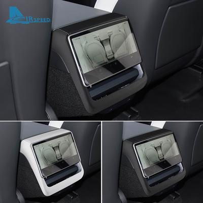 For Tesla Model Y Juniper Launch 2025-Up Model 3 Highland 2024 Leather Rear Screen Frame Protective ABS Cover Car Accessories