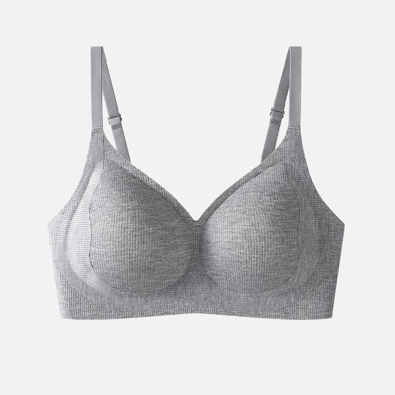 

Striped jelly glue, no steel ring, comfortable solid color bra cover gathers the new seamless lift m (suitable for 40-50kg )