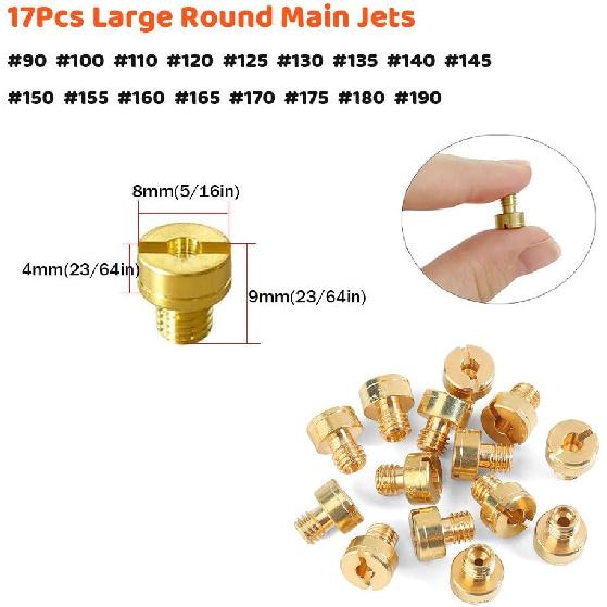 42 Pcs Carburetor Jet Kit For Mikuni Main & Pilot Slow Jet N100.604 VM28/486 VM4/042 VM22/210 Replaces TM33-8012 TM36-68 TM40-6