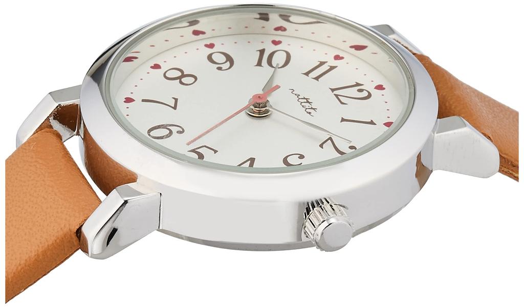 Fieldwork Lovely Analog Watch, Silver with Leather Strap, GY044-5, Women's, Brown