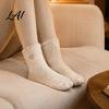 Anti Slip Home Socks for Winter 1 Pair Women's Fuzzy Slipper Socks Soft Plush Warm Cloud Like Thick Velvet Sleeping Fluffy Cozy Fleece Crew
