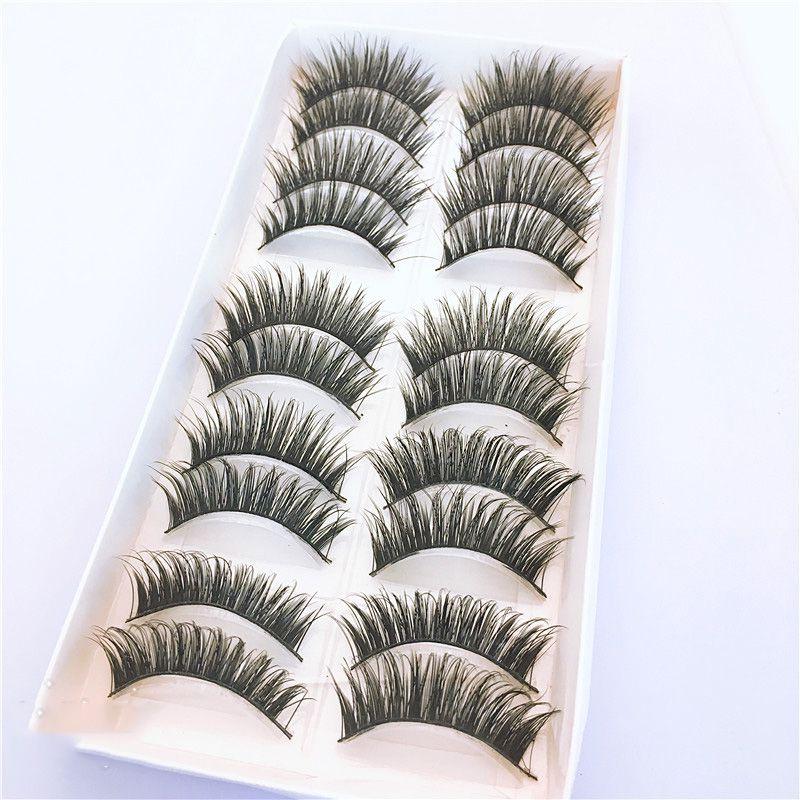 

10 пар накладных ресниц Профессиональные ресницы Натуральный макияж Наращивание ресниц