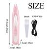 Cordless Pet Foot Trimmer LED Display USB Rechargeable Pet Electric Push Clippers Waterproof with Brush Cat Paw Shaver Paw Pads