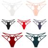 Y2k Sexy G Strings Elastic Ice Silk Panties Seamless Sexy Hollow Out Thongs  Female