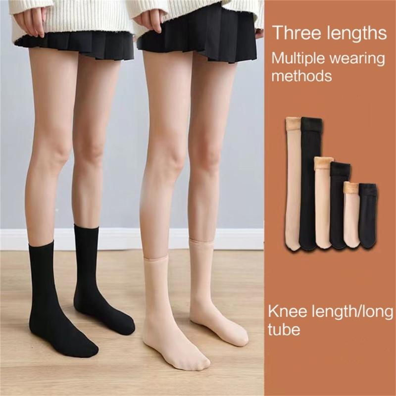 Women's Winter Socks Soft Thick Warm Socks Stretchy Thigh High Socks Long Socks