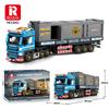 992PCS Container Truck Building Blocks European Heavy Duty Trailer Car Model Bricks Desktop Ornament Educational DIY Toy Gift