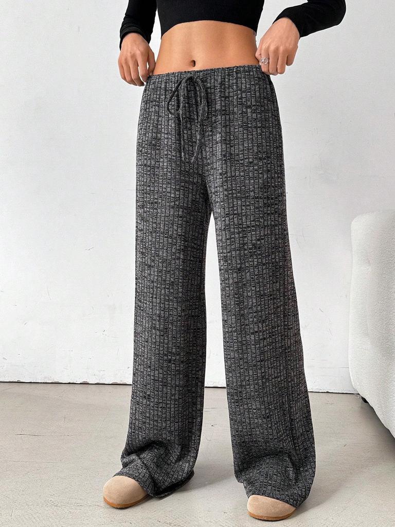 2026 Women's Casual Striped Cotton Pants with Elastic Waist and Drawstring