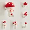 3D Mushroom Hook Refrigerator Magnet Resin Mushroom Shape Decorative Magnet Home Kitchen Office Whiteboard Cabinet Locker Fridge Magnet