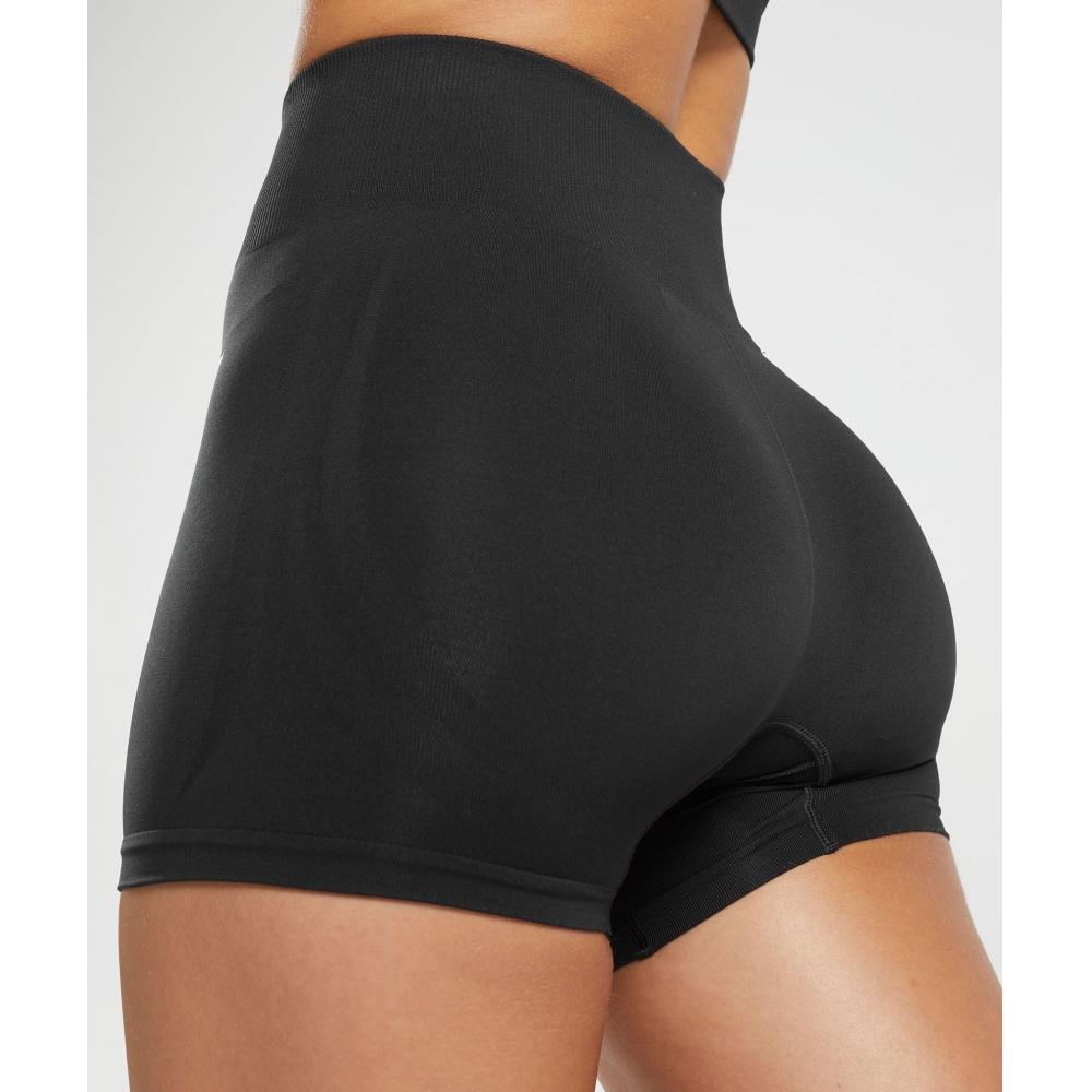 Gymshark Bezešvé šortky na každý den černé B6a8m Bb2j