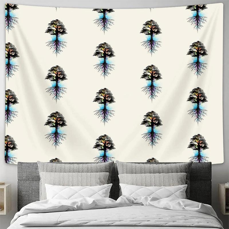 Nature Tapestry Forest Wall Hanging Woodland Decor Mountain Landscape Boho Room Aesthetic Dorm Room Decor Aesthetic Tapestry Nat