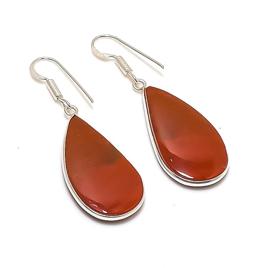 Natural Mookaite Gemstone 925 Sterling Silver Jewelry Earring 1.89  AE-12037