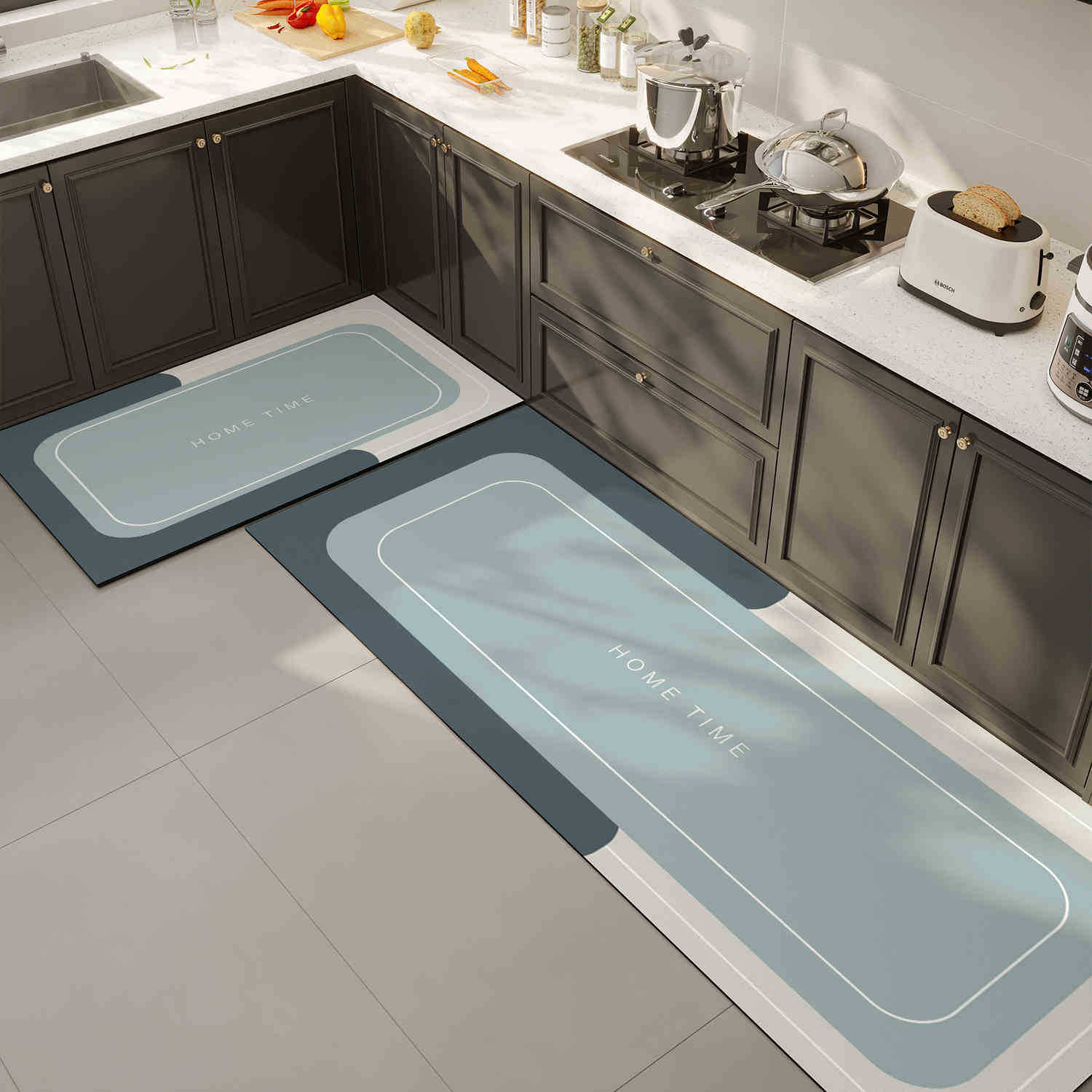 

Кухонний килимок для підлоги Нековзкий та зносостійкий килимок для підлоги Побутовий довгий маслопоглинаючий та брудовідштовхувальний килимок для підлоги 40 * 60cm (diatom mud)