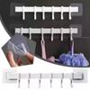 Hooks Wall Mounted Hanger with Sticker Heavy Duty Kitchen Rail Rack Bathroom PP Coat Hat Holder Clothes Towel Storage Hook