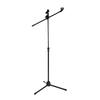Microphone Boom Stand Dual Mic Clip Folding Arm Tripod Height Adjust Holder