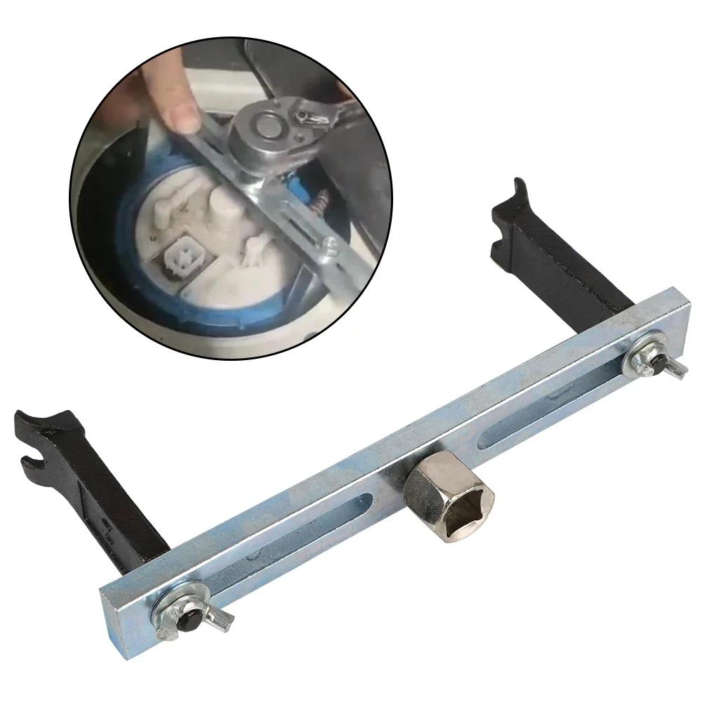 Fuel Pump Spanner Alloy Steel Adjustable Petrol Lid Cover Removal Wrench Tool Fuel Pump Spanner Castle Nut Wrench