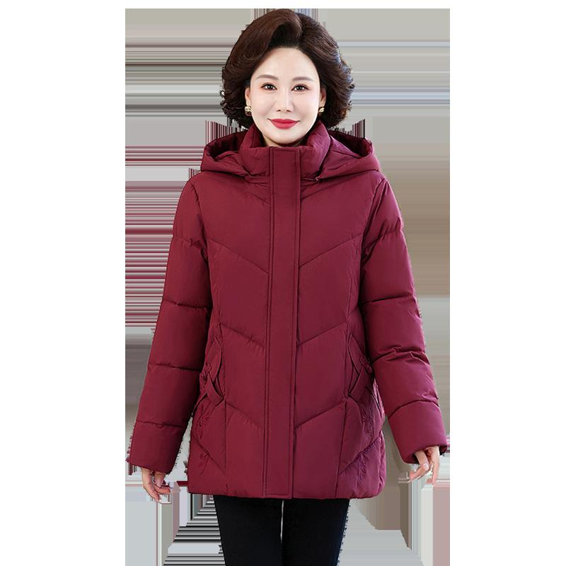Women’s Short Hooded Windproof Thicken Warm Winter Jacket For Mom