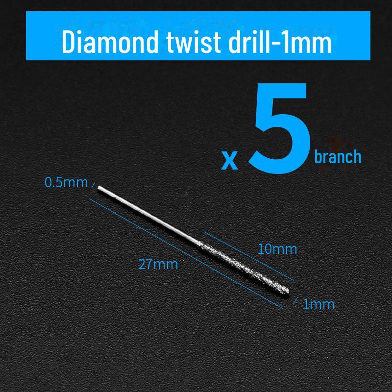 Diamond Twist Drill Bit for Jade, Beeswax, Crystal, and Glass. Electric Grinder Included.