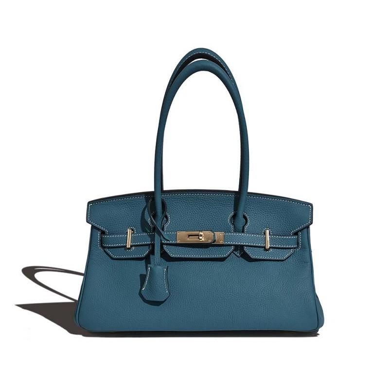 2025 Hot Women's Bag Platinum Fashionable All-matching Commuter Top-layer Cowhide Cross-body Handbag