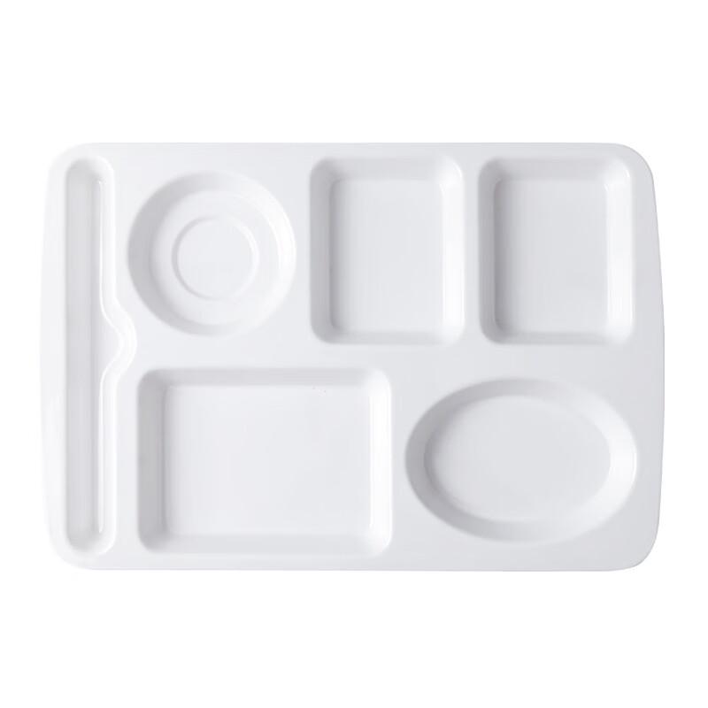 ZISIZ 3-Fächer Melamin Fast-Food-Tablett