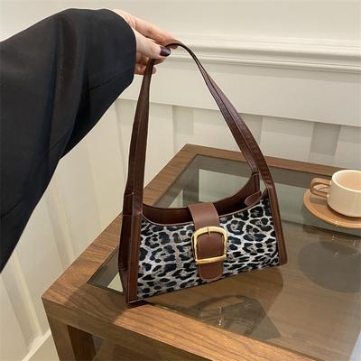 New Fashion Leopard Print Trend Belt Decoration Shoulder Armpit Bag Retro Versatile Daily Handbag