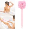 Long Handle Bath Shower Ball Brush Mesh Sponge Body Brush with Hang Hole