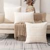 1 pz Boho Fodere per Cuscini Decorativi in Peluche di Pelliccia Sintetica, Bianco Crema, Lussuose Morbide Soffici, Federa per Cuscino Decorativo per Divano, Poltrona