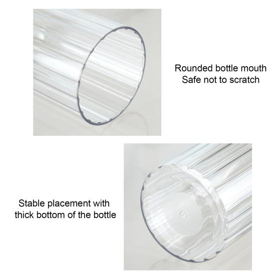 Klar blomster vase til borddekorationer Knusesikker Høj Cylinder Plastik Vase til Bryllupsbegivenhed Hjemmekontor Borddekoration