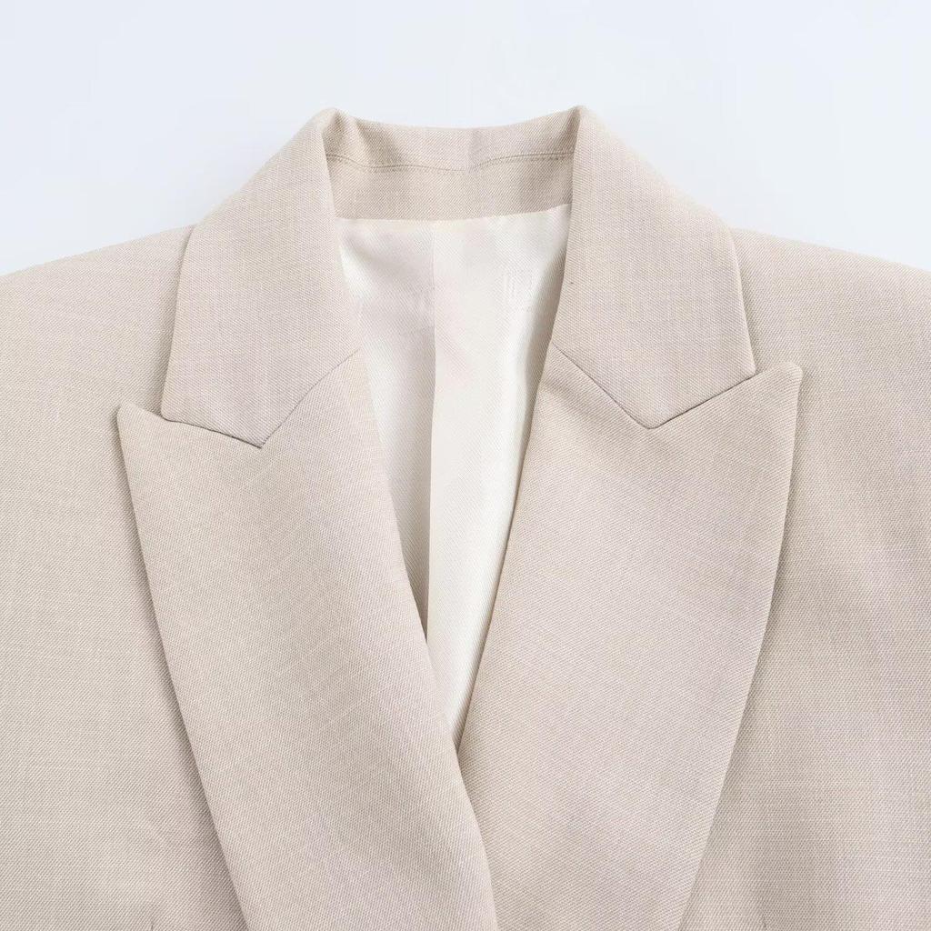 2025 Spring Women's Versatile Double-Breasted Lapel Suit Jacket