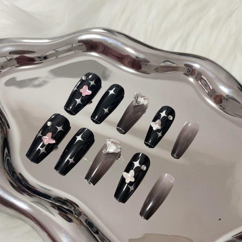 Luxurious Handmade Translucent Nail Tips for Autumn/Winter – Soft Texture, High-Class Feel