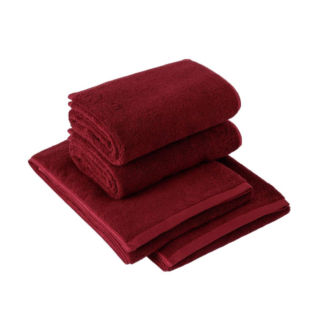 Towel Laboratory Bath Set of Professional JapanTechnology [Toughness PRO] #005 Towels, Bordeaux, 4, Grade, Thick, Volume, Long-Lasting,