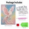 Shiny Pearl Elegant Phoenix DIY Painting Creative Bead Art Craft Household Wall Decoration Nice Present For Art Hobbyists Home Ornament Decor