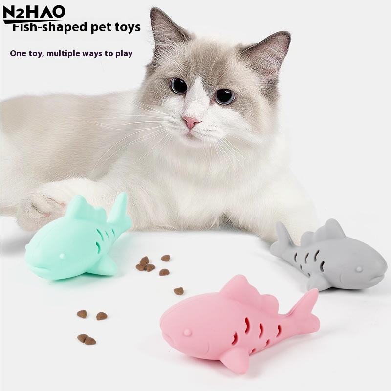 Pesce Piccolo Nascondiglio Cibo Macinare i Denti Intrattenimento Animali Domestici Giocattoli Interattivi Durevole Resistente al Morso Silicone Nascondere Snack Giocattolo per Animali Domestici