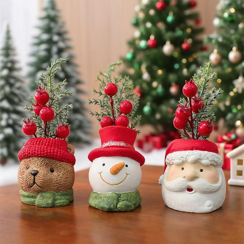 1PC Handicraft Creativity Dwarves Gift Multi-element Ornament Cement Decoration Christmas Festival Dolls